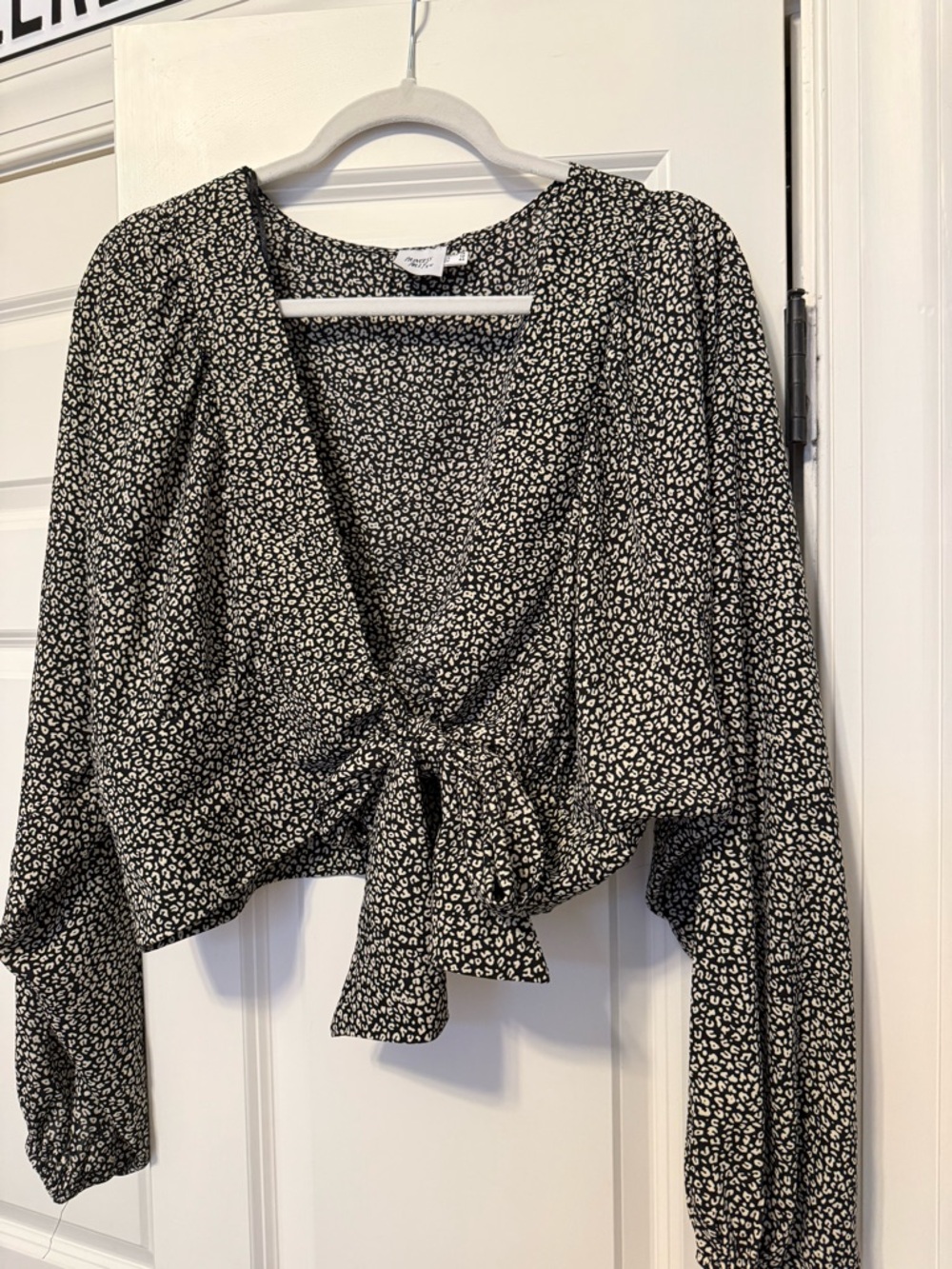 Princess Polly Cropped Tie Blouse